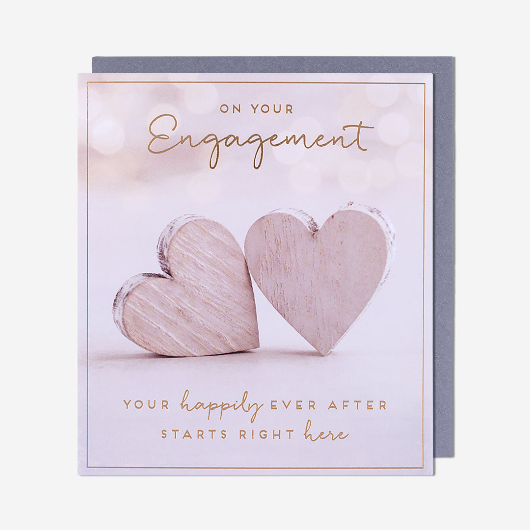 Hearts Happily Ever After Engagement Card