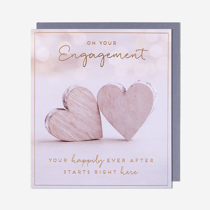Hearts Happily Ever After Engagement Card