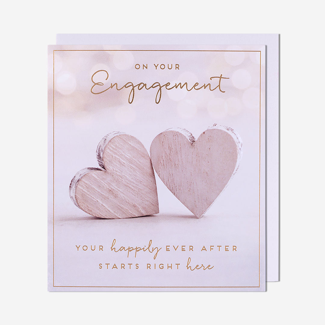 Hearts Happily Ever After Engagement Card