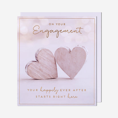 Hearts Happily Ever After Engagement Card