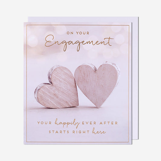 Hearts Happily Ever After Engagement Card