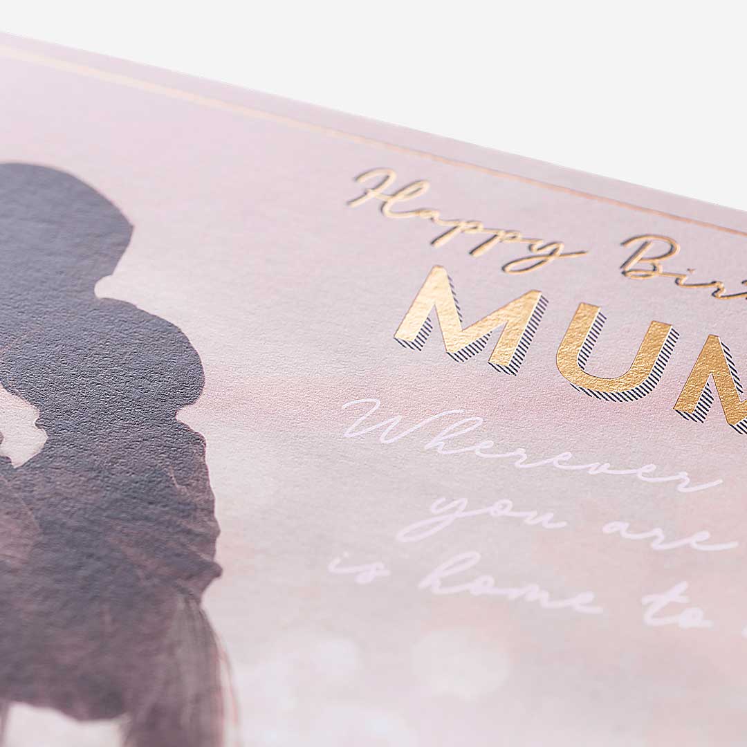 Holding Child In Field Home To Me Mum Birthday Card