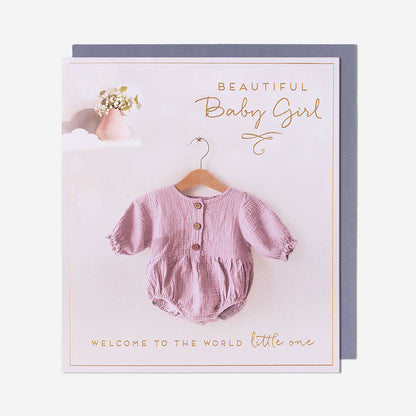 Beautiful Baby Girl New Baby Girl Card
