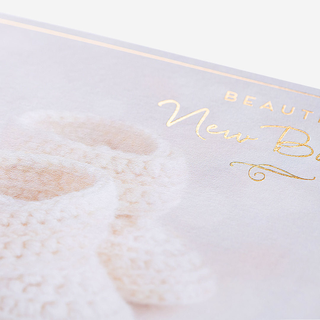 Beautiful New Baby Booties Card