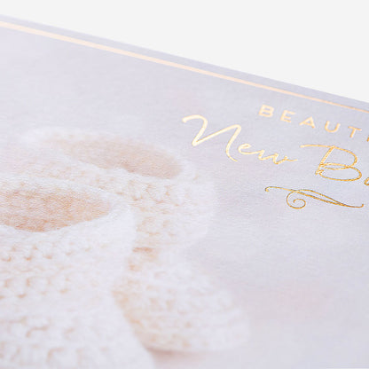 Beautiful New Baby Booties Card