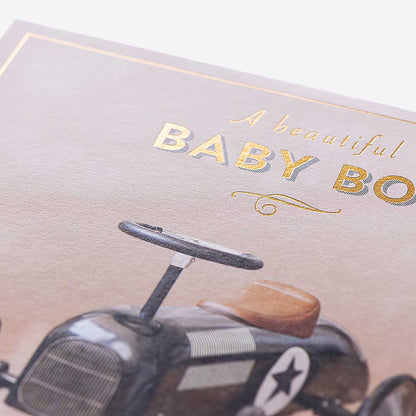 Beautiful Car New Baby Boy Card
