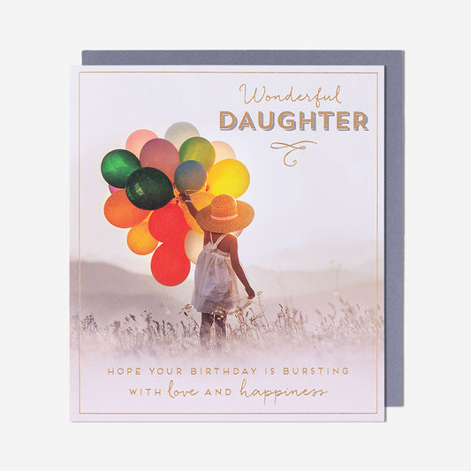 Wonderful Daughter Balloons Birthday Card