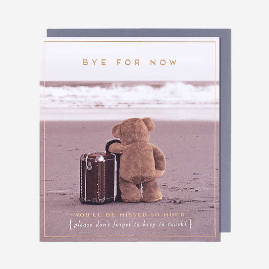 Bear On Beach Leaving Card
