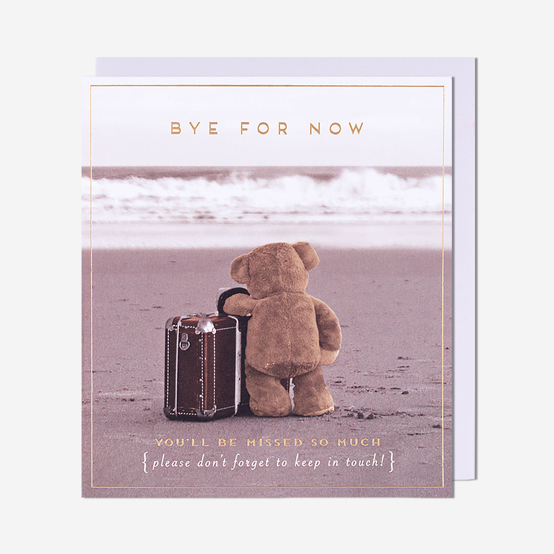 Bear On Beach Leaving Card