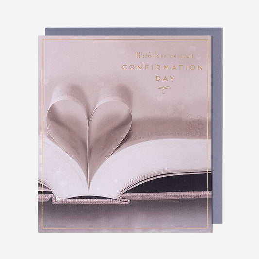 Book Heart Confirmation Card