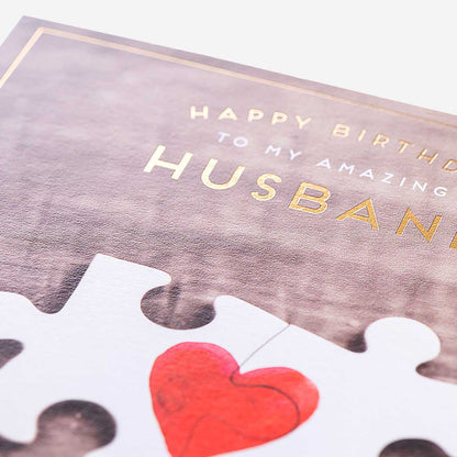 I Love You To Pieces, Jigsaw Husband Birthday Card