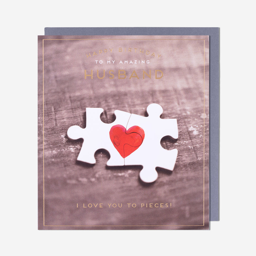 I Love You To Pieces, Jigsaw Husband Birthday Card