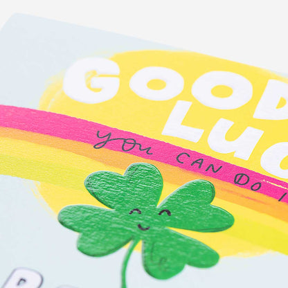 Four Leaf Clover Good Luck Card