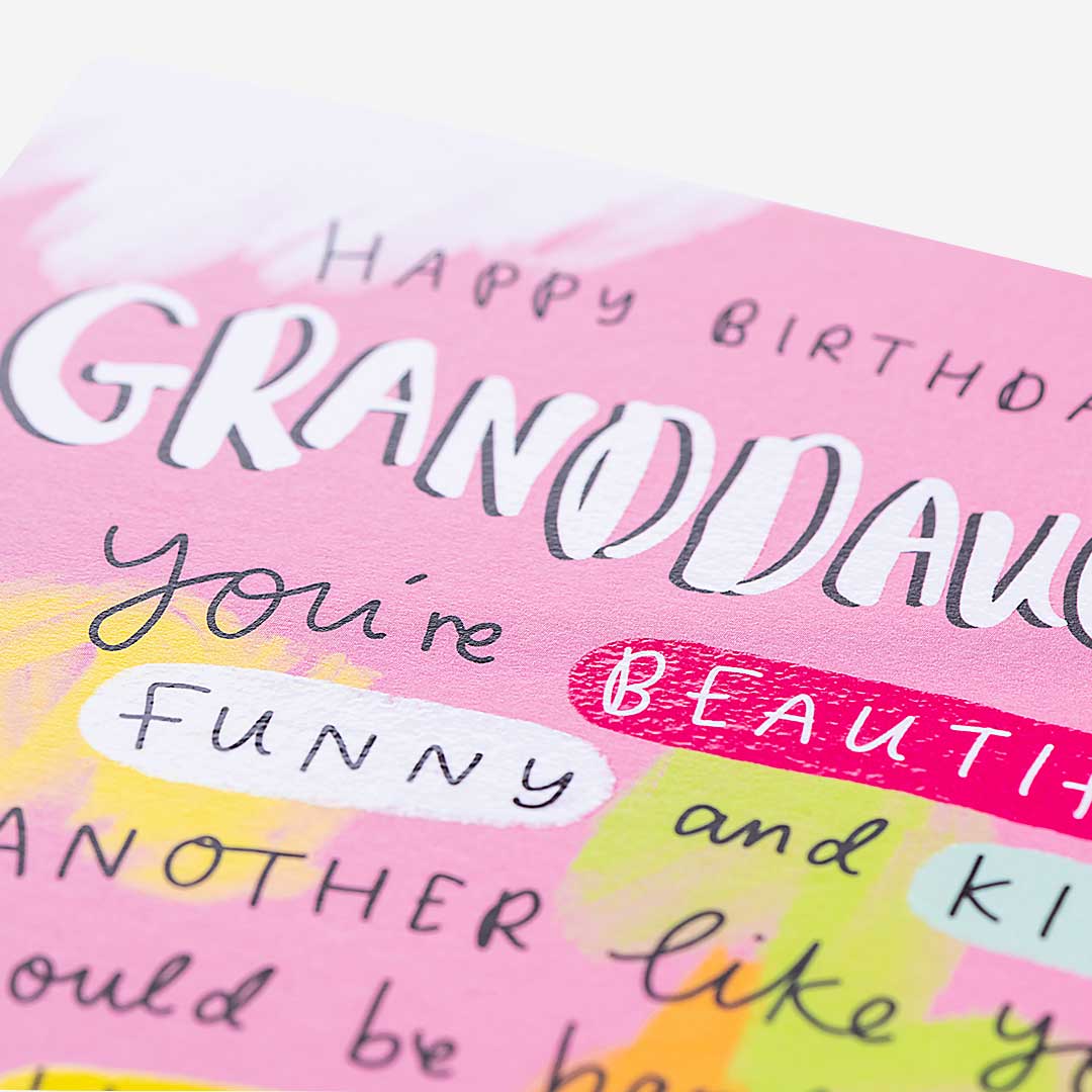 Beautiful Funny And Kind Granddaughter Birthday Card