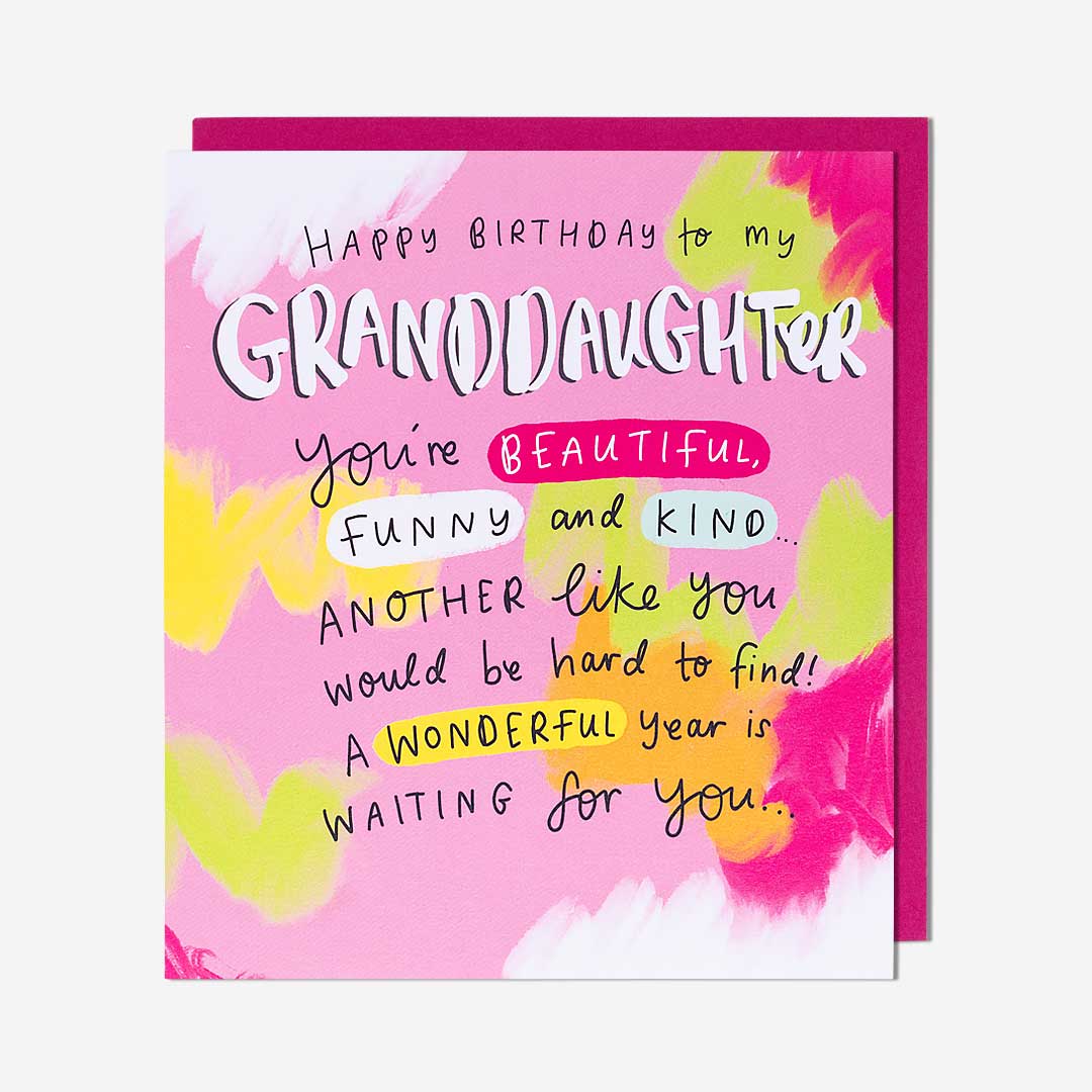 Beautiful Funny And Kind Granddaughter Birthday Card