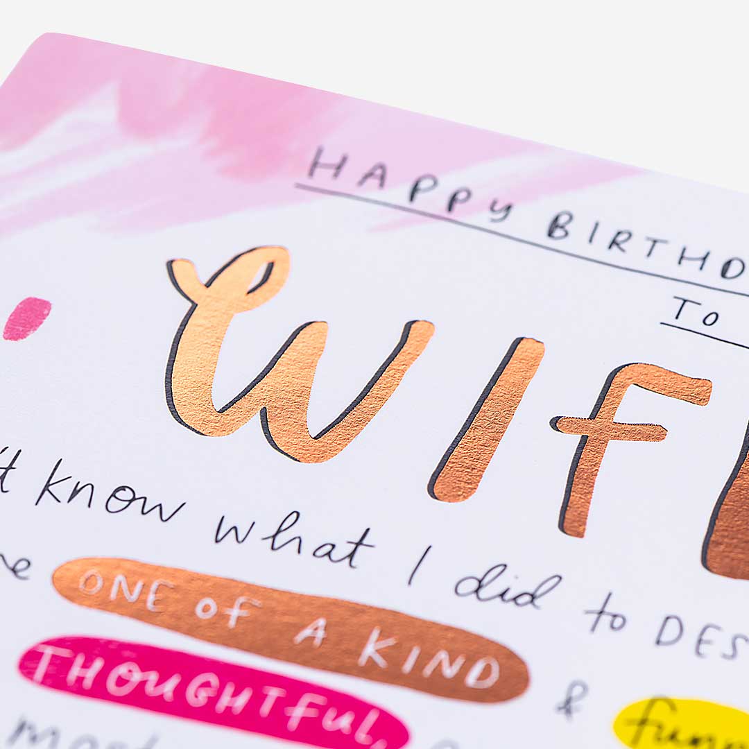 What I Did To Deserve You Wife Birthday Card