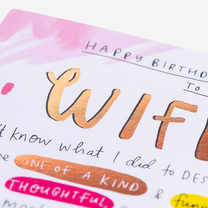 What I Did To Deserve You Wife Birthday Card