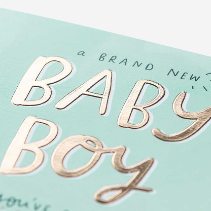 Whole World At Your Feet New Baby Boy Card