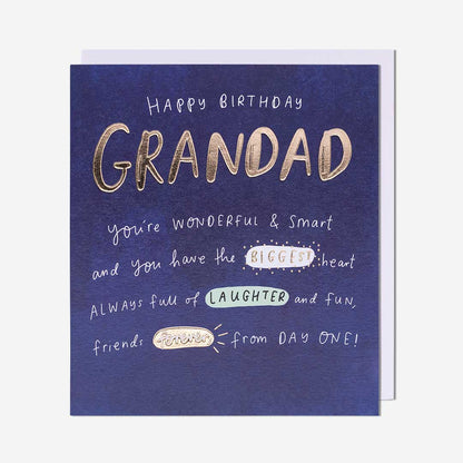 Wonderful & Smart Grandad Birthday Card