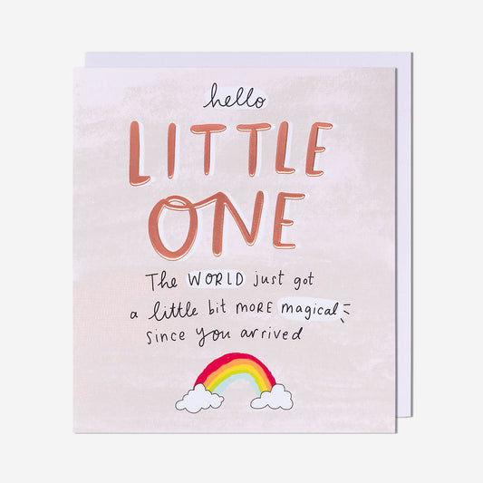 Hello Little One Rainbow New Baby Card