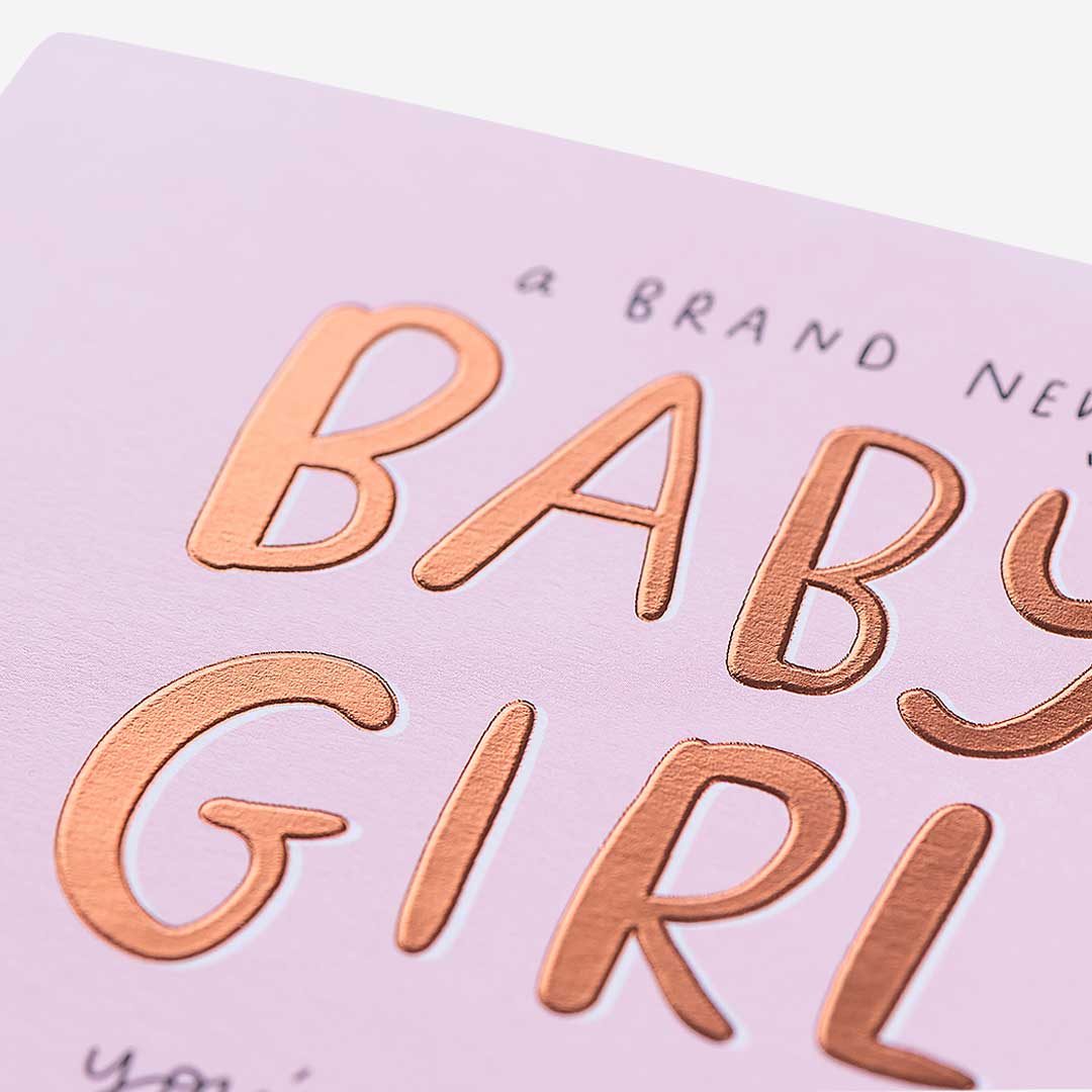 Whole World At Your Feet New Baby Girl Card