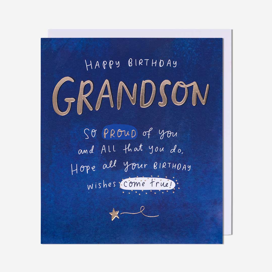 So Proud Grandson Birthday Card