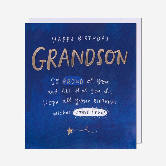 So Proud Grandson Birthday Card