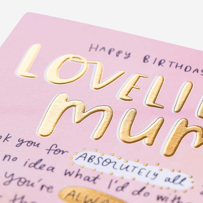 Loveliest Mum Birthday Card