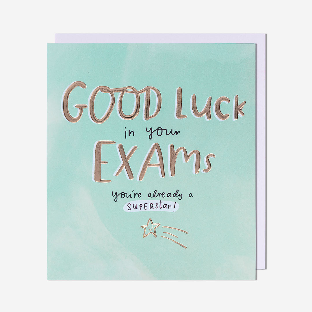 Exams Superstar Exam Good Luck Card