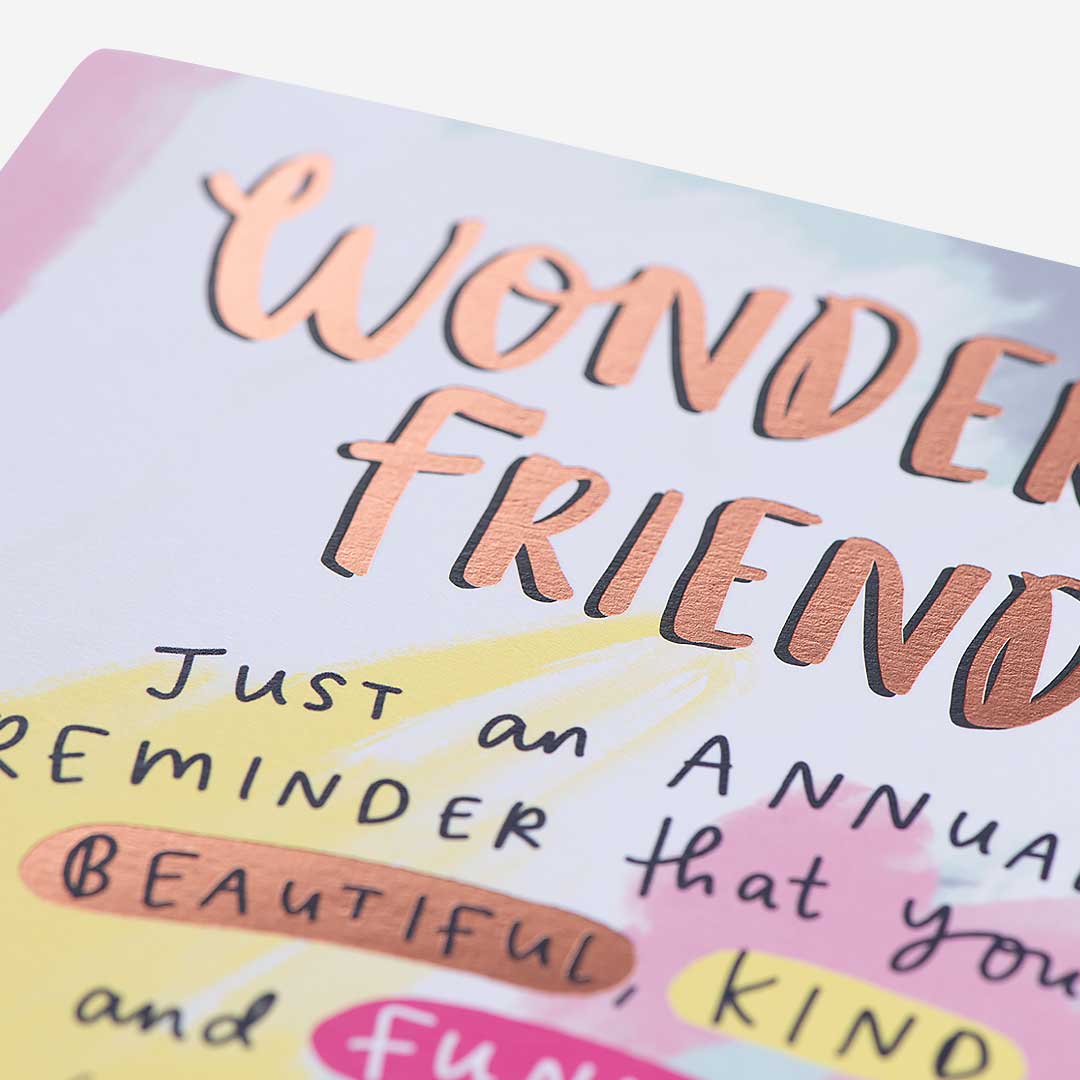 Wonderful Friend Annual Reminder Friend Card