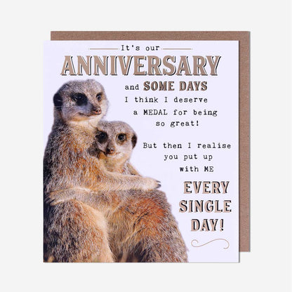 Meerkats Our Anniversary Card