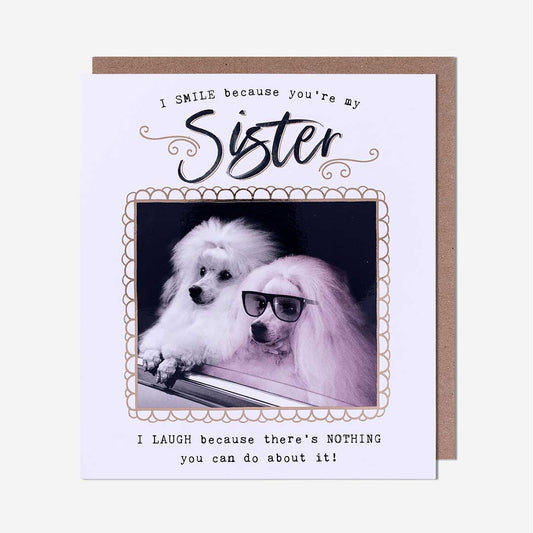 Poodles Nothing You Can Do Sister Birthday Card