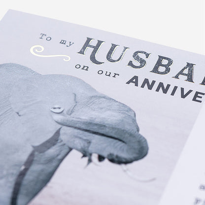 Husband Best Friend Elephant Anniversary Card