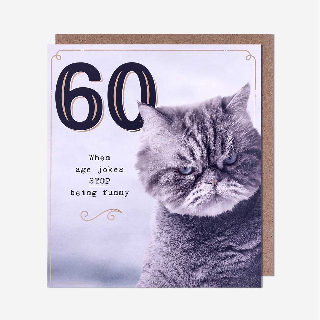 60 Grumpy Cat Age Jokes 60th Birthday Card