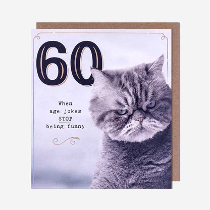 60 Grumpy Cat Age Jokes 60th Birthday Card