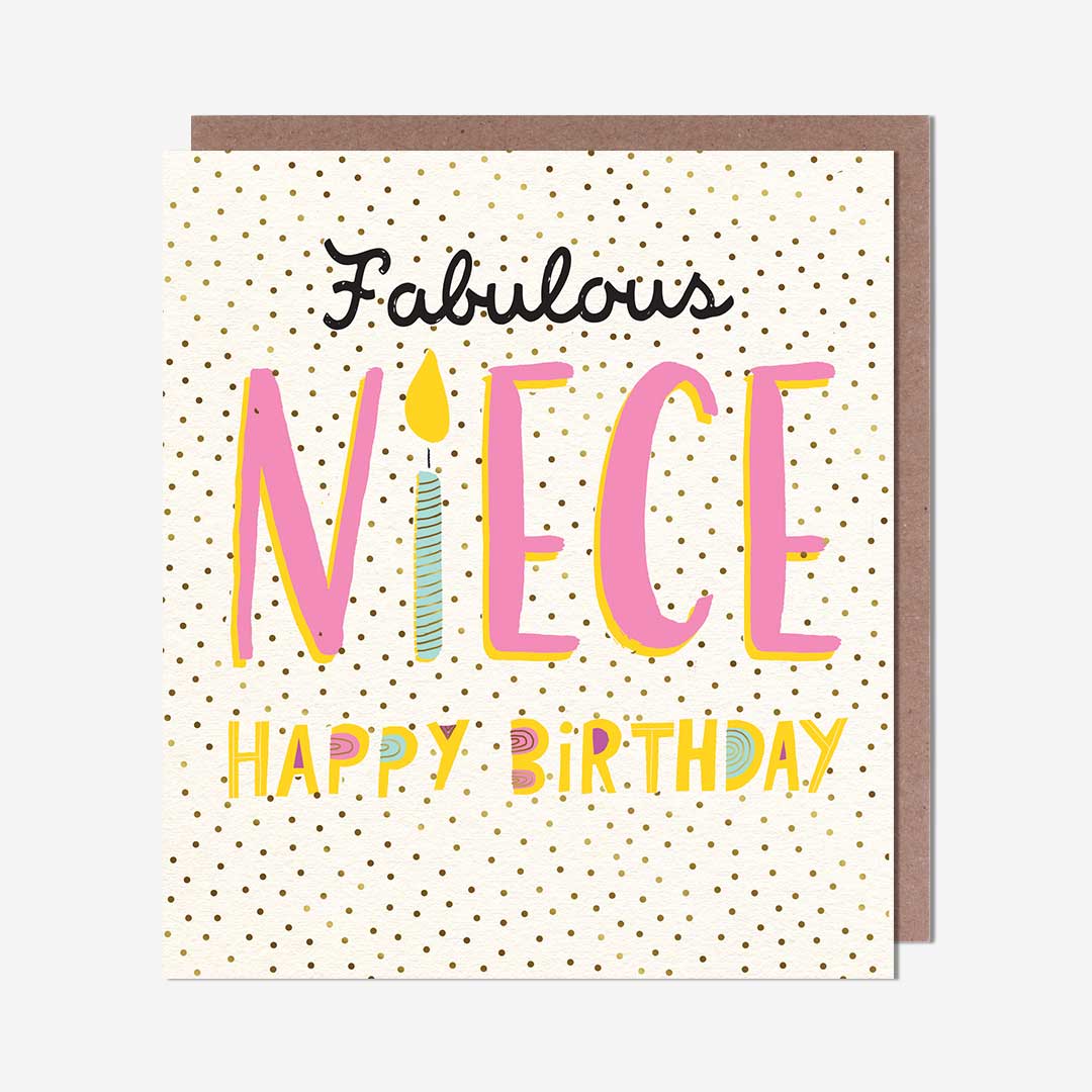 Fabulous Niece Candle Birthday Card