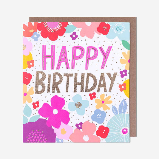 Happy Birthday Floral Card