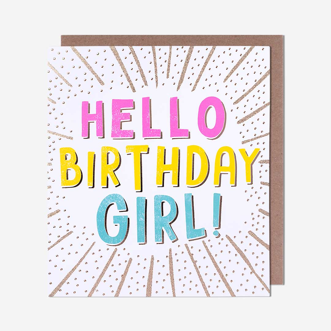 Hello Birthday Girl Card