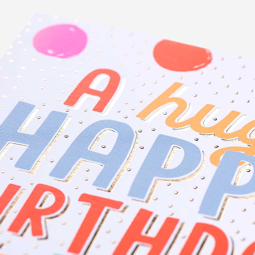 Huge Happy Birthday Dots Card