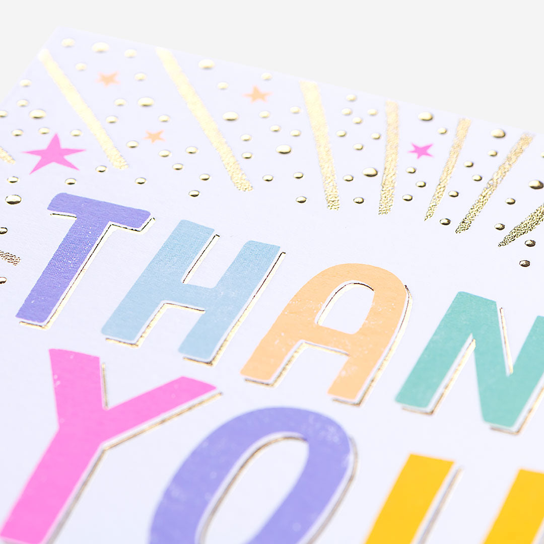 Gold Thank You Card