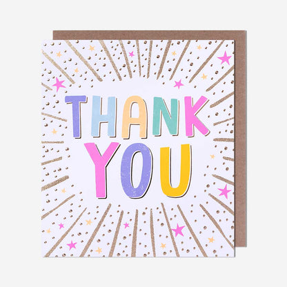 Gold Thank You Card