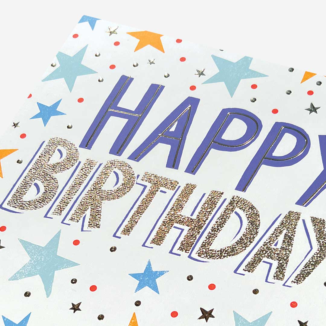 Happy Birthday Blue Stars