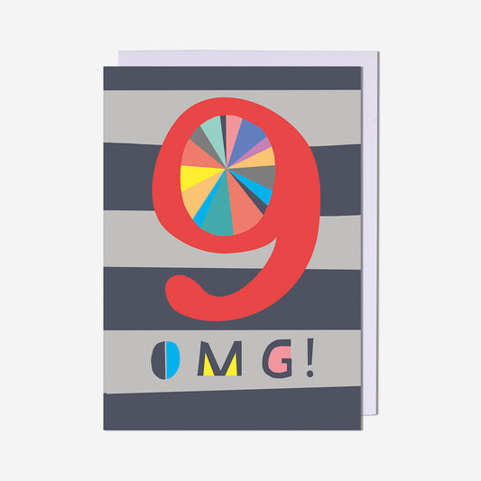 Omg! 9th Birthday Card