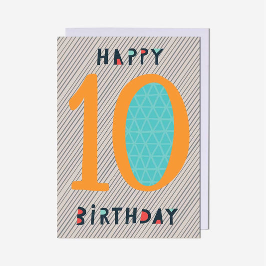 Happy Birthday 10th Birthday Card