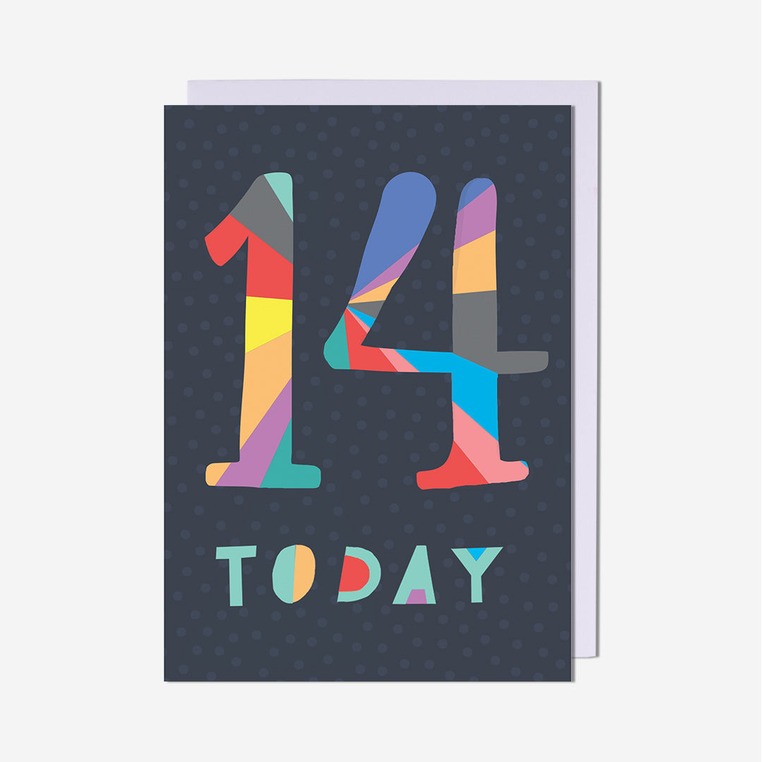 14 Today 14th Birthday Card