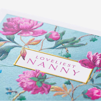 Loveliest Nanny Floral Design Birthday Card