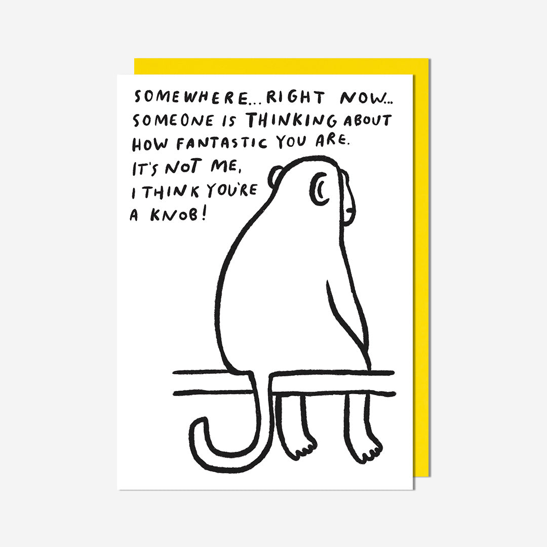 Monkey Thinking About How Fantastic General Card