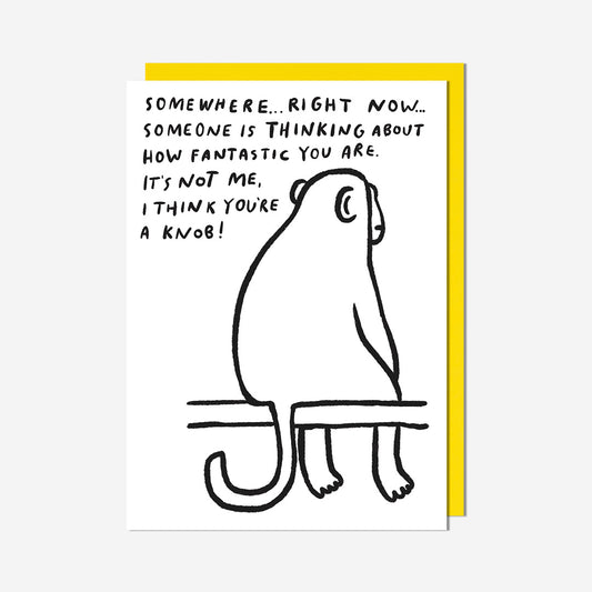 Monkey Thinking About How Fantastic General Card