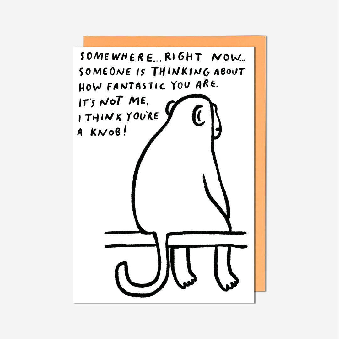 Monkey Thinking About How Fantastic General Card