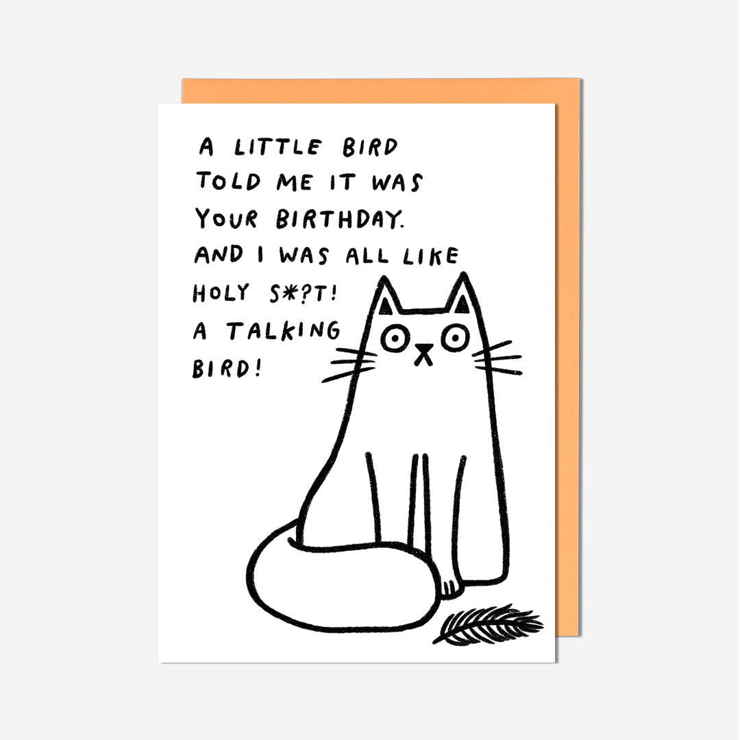 Little Bird Told Me Birthday Card